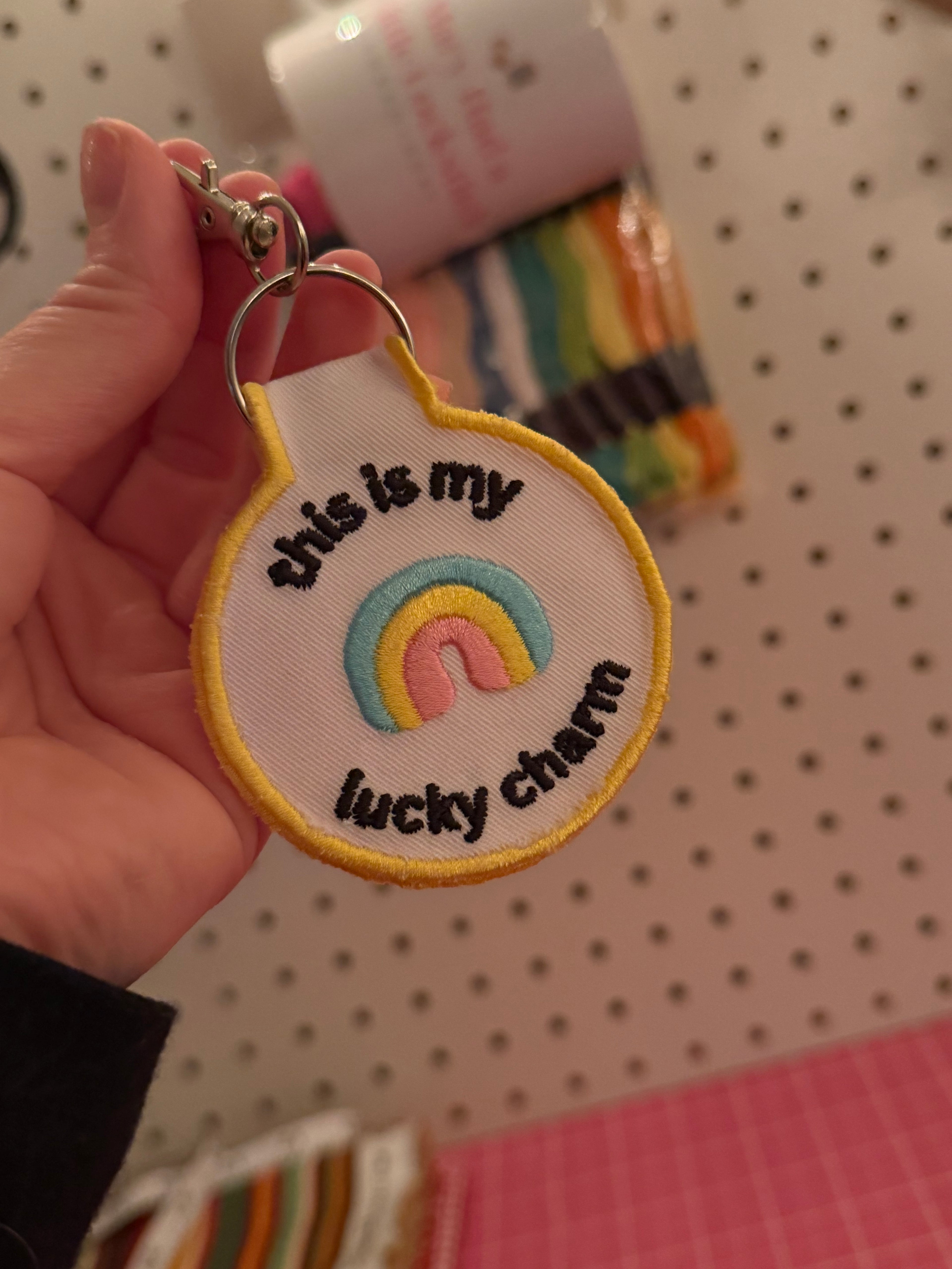 This Is My Lucky Charm Keychain