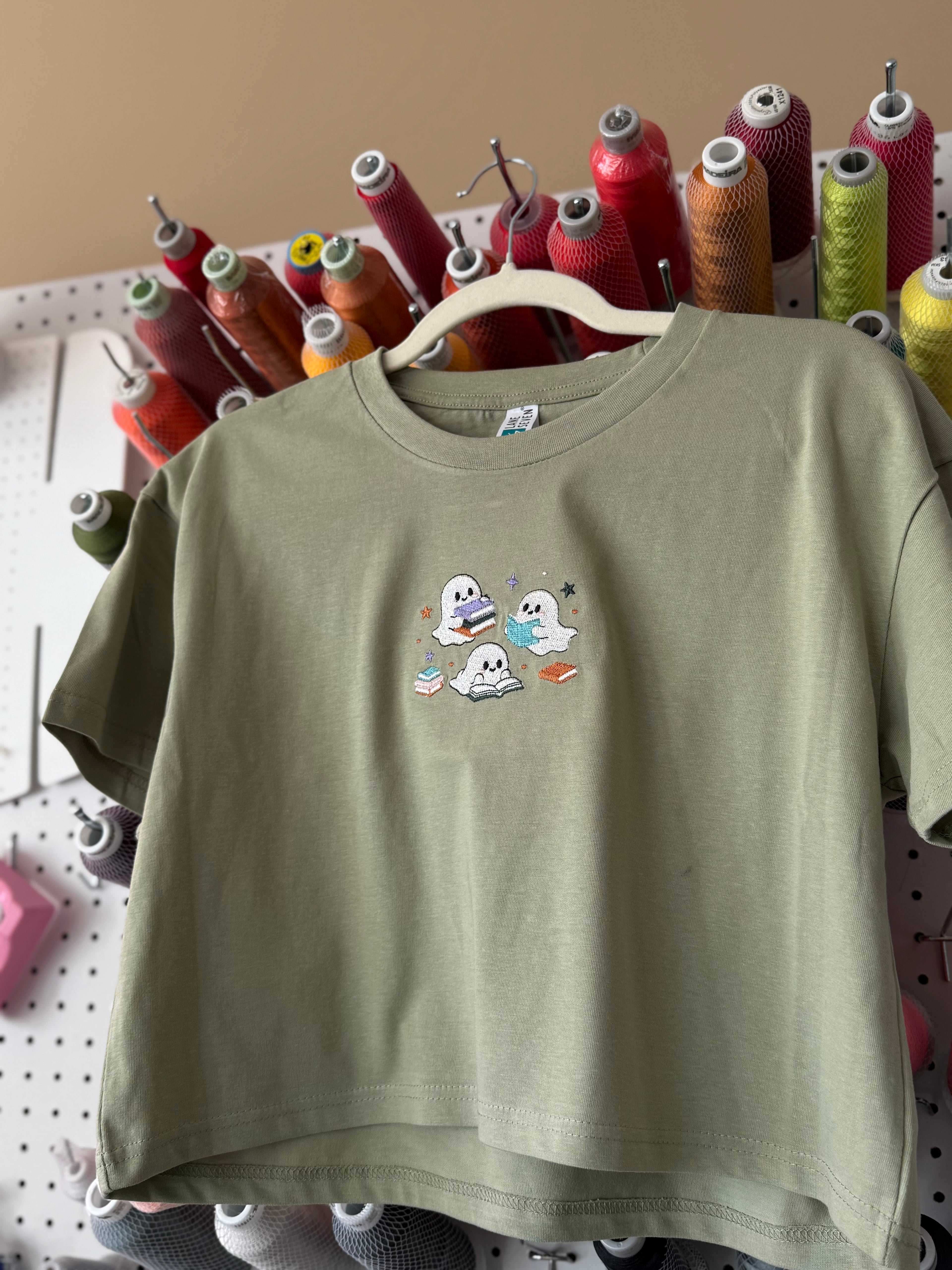 Ghosties Reading Crop Tee